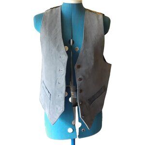 Arizona Jean Company Gray leather front Vest